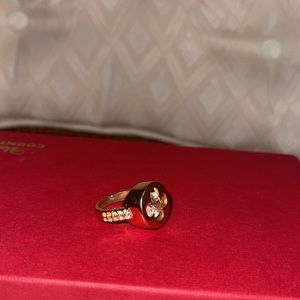 Gold plated ring zirconia women’s ring